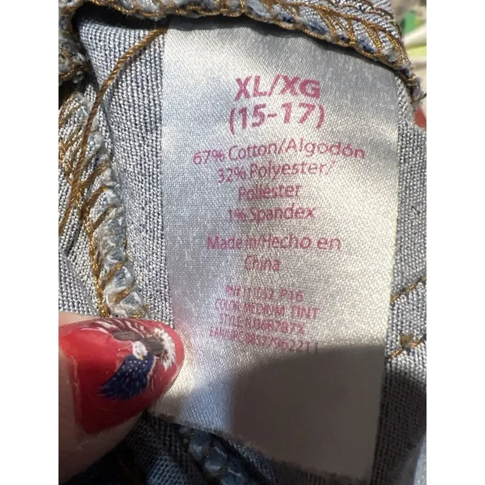 No Boundaries NOBO Jean Jeggings Cotton Stretch Blend Size XL/XG 15-17 Straight